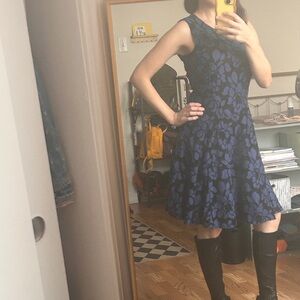 Tommy Hilfiger Blue Scoop Neck Midi Dress